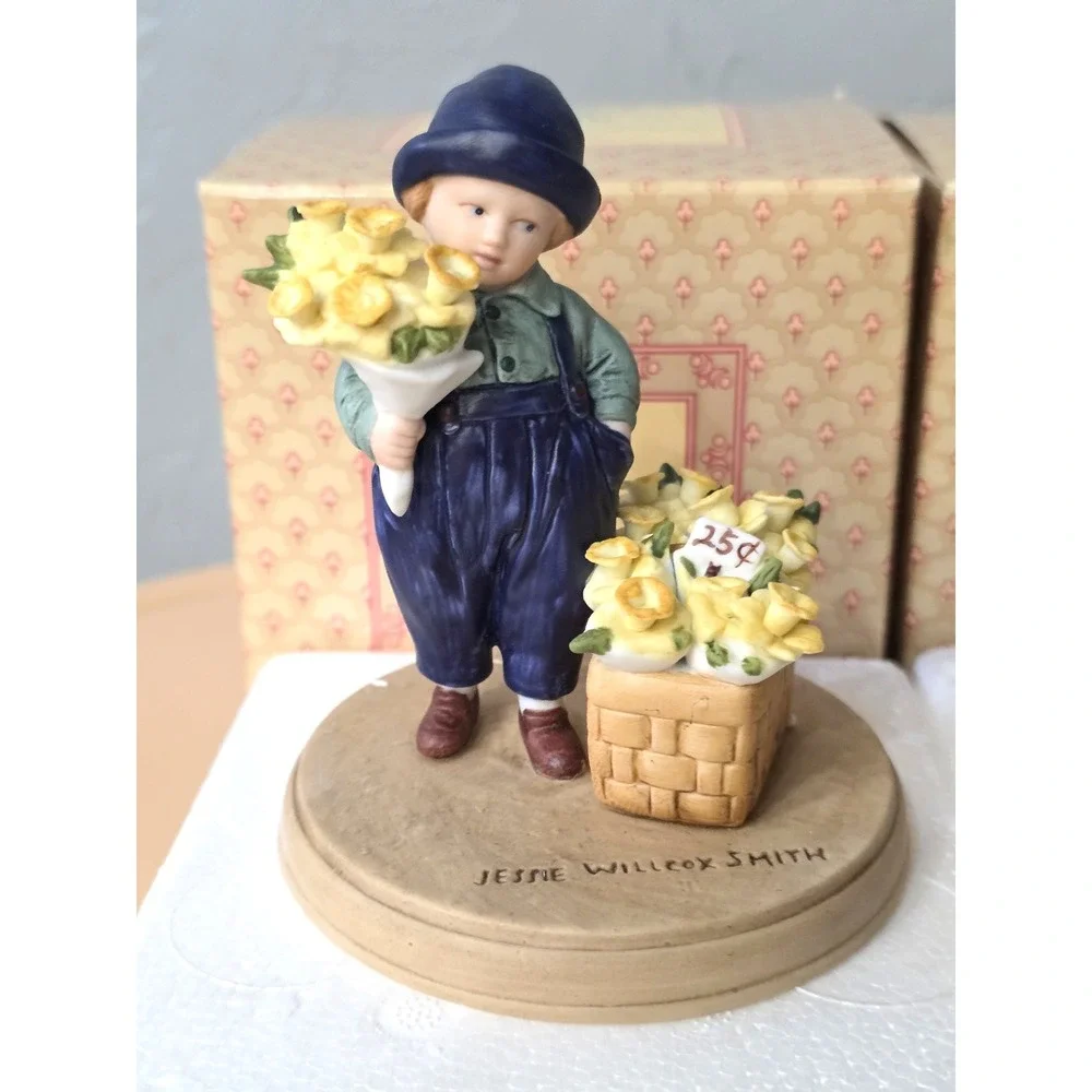 3 Vintage 1986‎ Jessie Willcox Smith Holiday Figurines Giving Thanks, Springtime